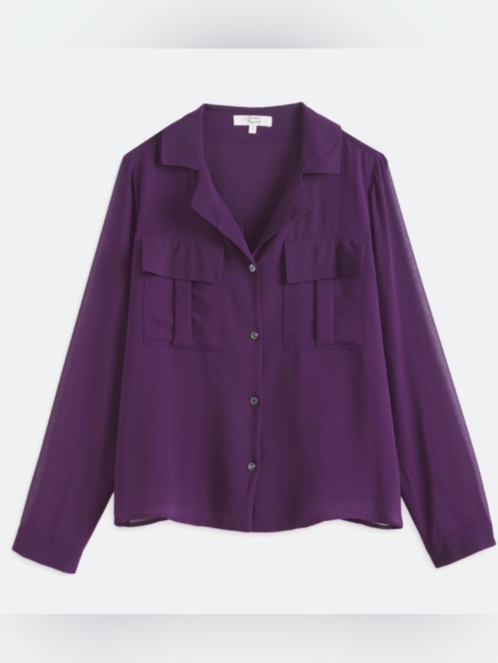 Purple pocket blouse
